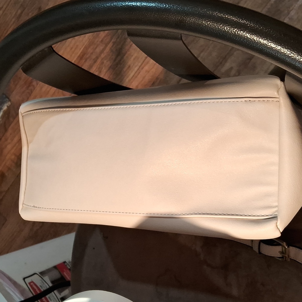 BCBGeneration women's three zipper compartment cream color purse - Picture 12 of 12